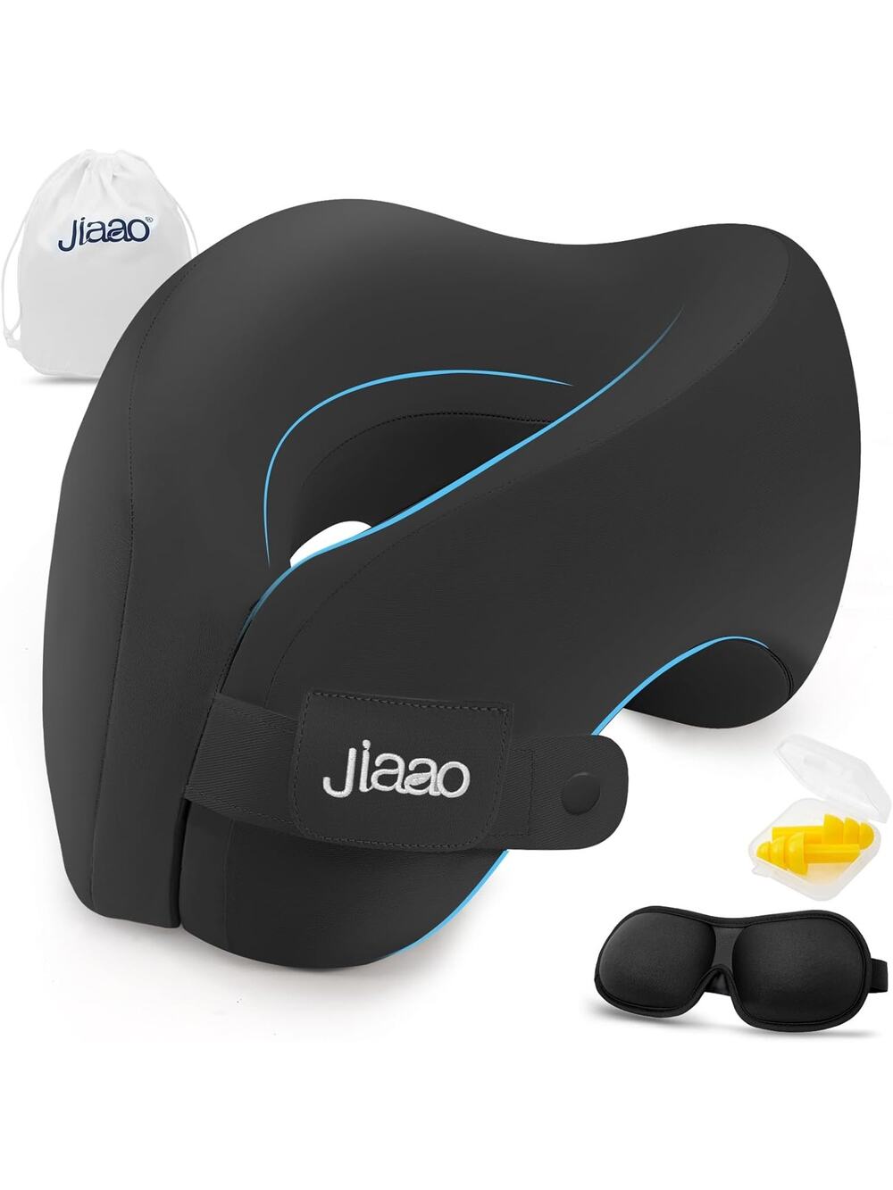 Jiaao Neck Pillow Airplane, Memory Foam Travel Neck Pillows For Long Flight